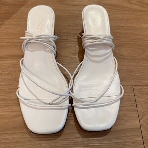 Raye Talia White Strappy Sandals - 8